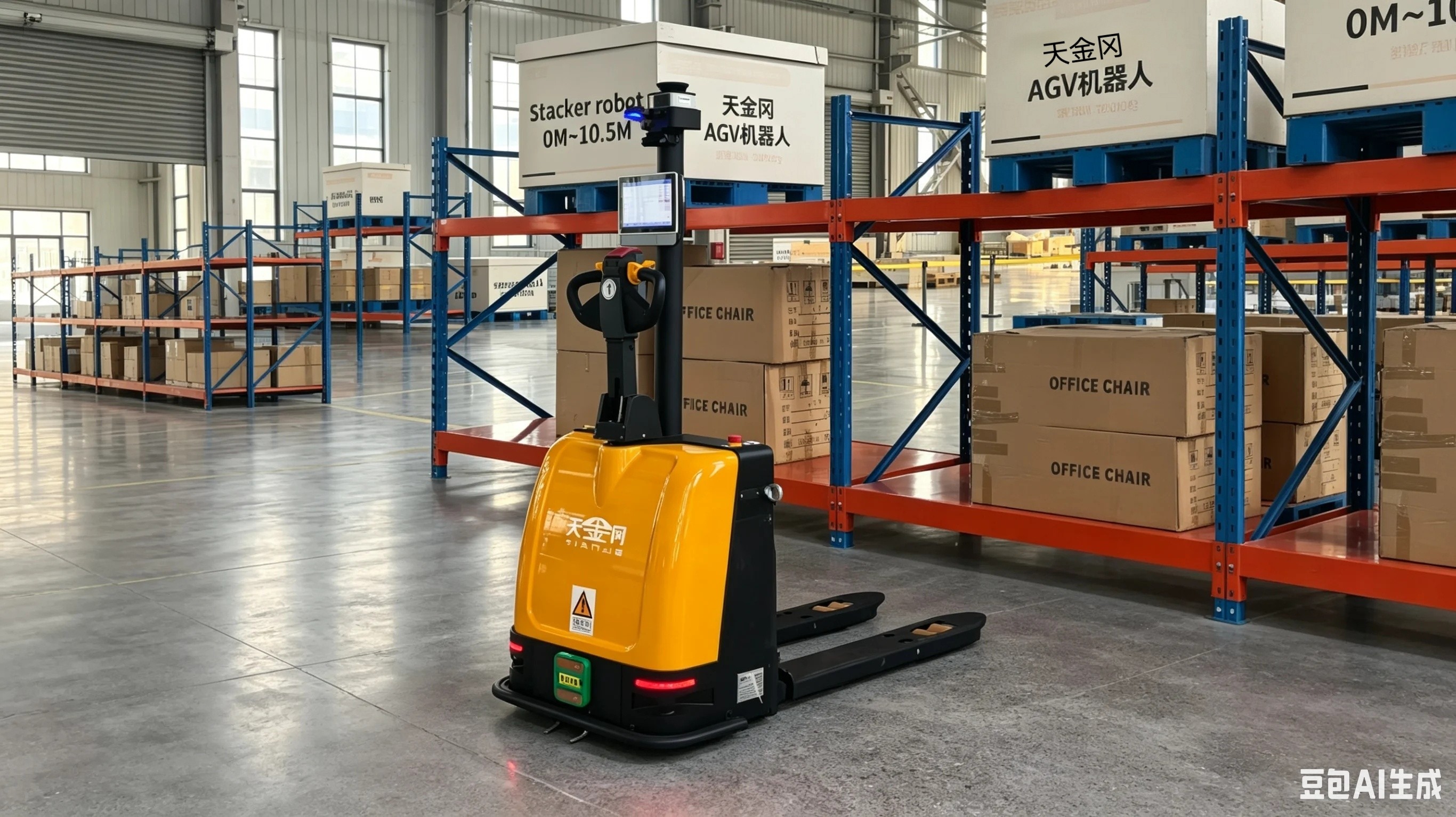 纺织厂物料高效流转，天金冈AGV搬运机器人解决卷料搬运难题